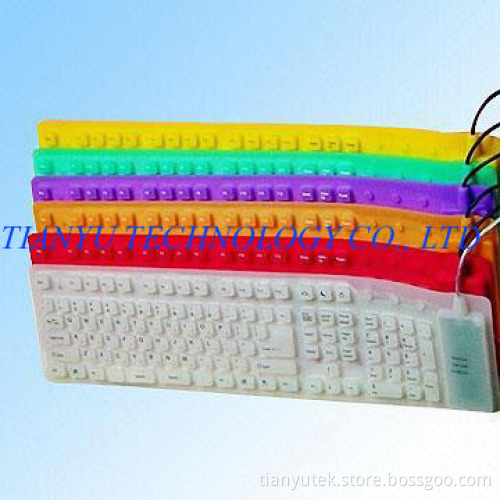 109 Key silicone waterproof flexible keyboard BRK8000 sellable colors